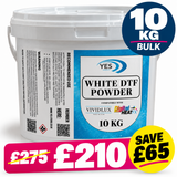 White DTF Adhesive Powder – 10kg Bulk Bucket