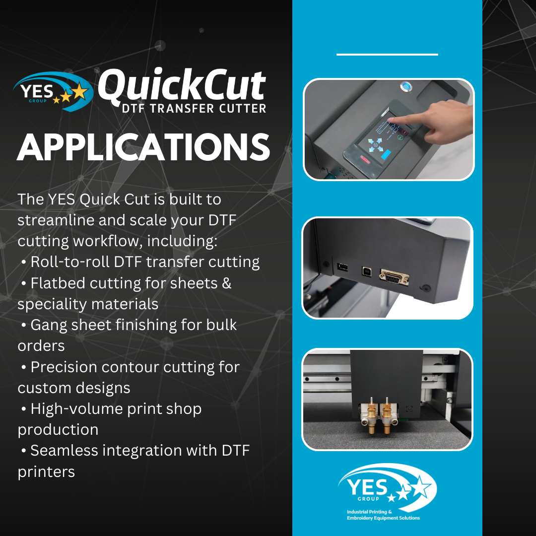 YES Quick Cut DTF Roll Transfer Cutter Flatbed Cutter