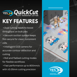 YES Quick Cut DTF Roll Transfer Cutter Flatbed Cutter