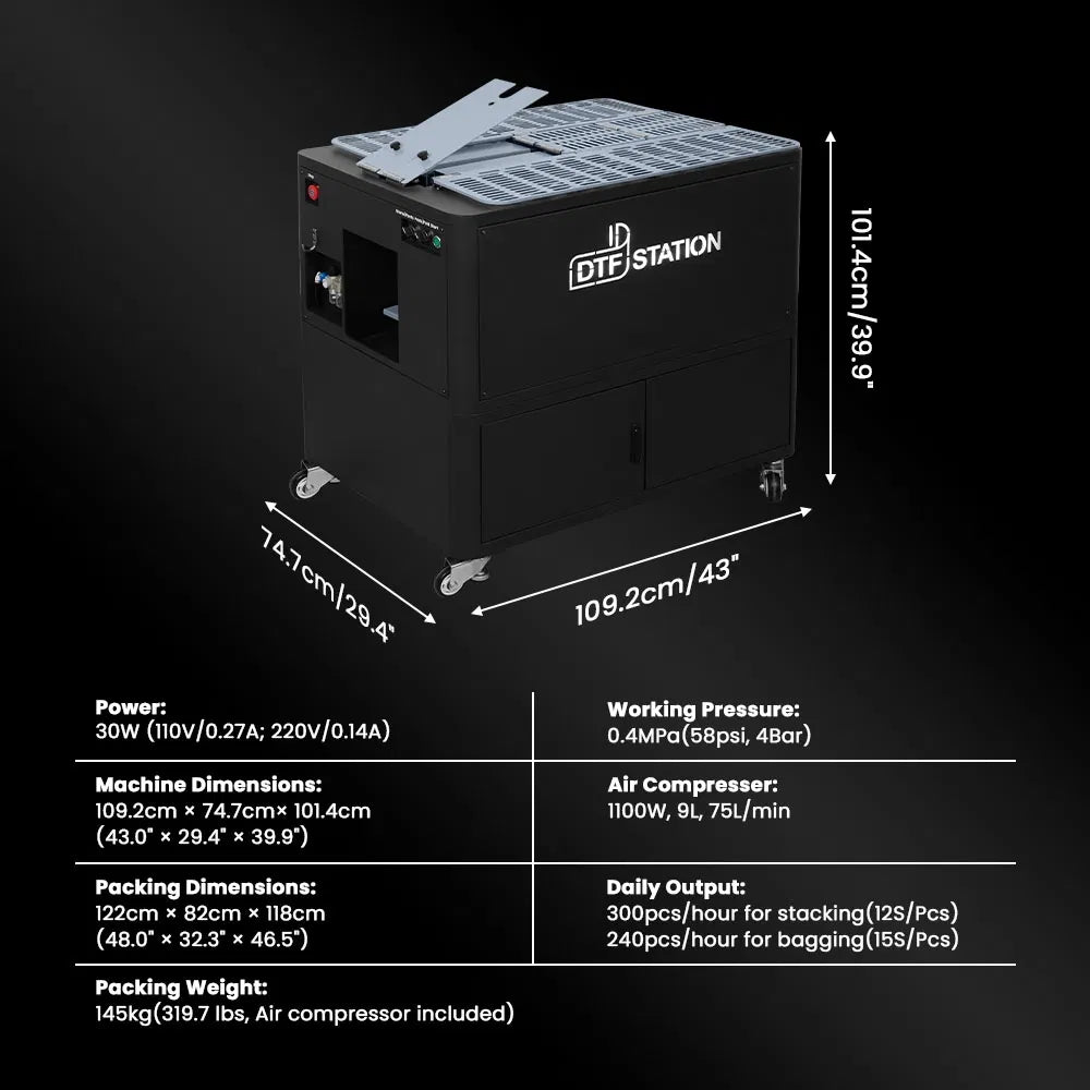 DTF Station FoldFlex 100 Electric Folding & Bagging Machine