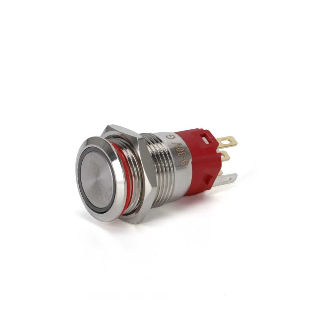Metal button with 16MM LED light-SELF-LOCK